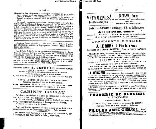 1894 - Diocèse de Quimper et du Léon