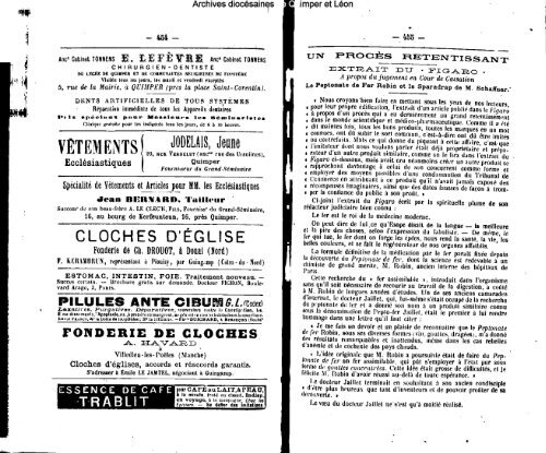 1894 - Diocèse de Quimper et du Léon