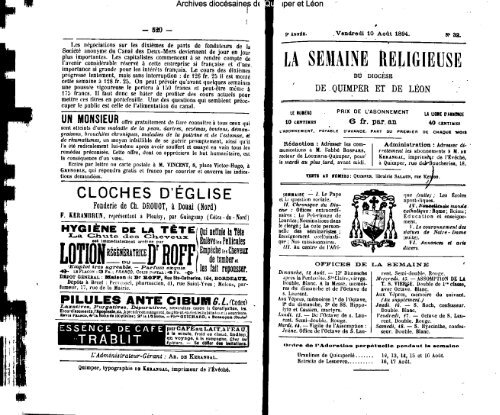1894 - Diocèse de Quimper et du Léon