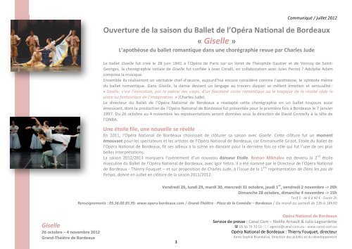 Giselle, ou les Wilis [Jude] Oct/Nov 2012 - Opéra de Bordeaux