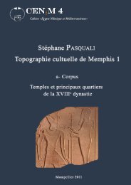 Topographie cultuelle de Memphis 1 - a. Corpus - Temples ... - ENiM