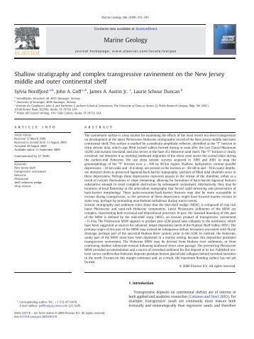 Shallow stratigraphy and complex transgressive ravinement on the ...