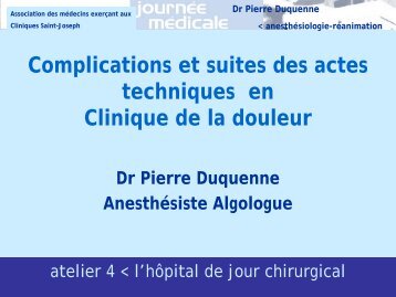 Dr Pierre Duquenne - CHC