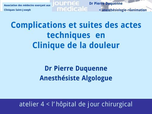 Dr Pierre Duquenne - CHC