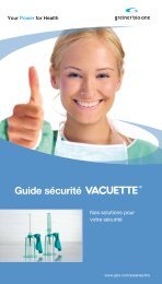 Guide sécurité - Greiner Bio-One