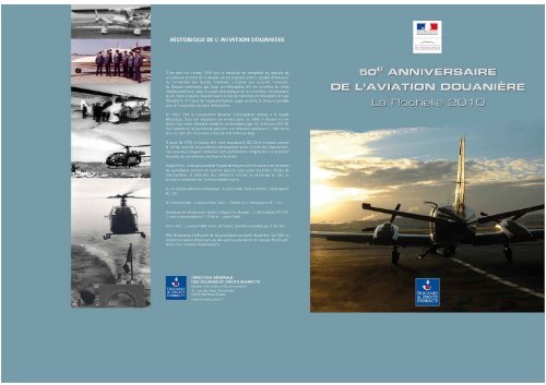 Plaquette des 50 ans d'aviation douanière (PDF-7 Mo) - Douane