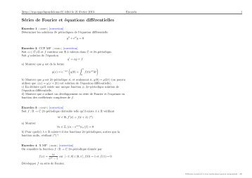 Séries de Fourier et équations différentielles