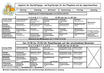 weitere Angebote (Gottesdienste, Dia- und Filmvorträge ...