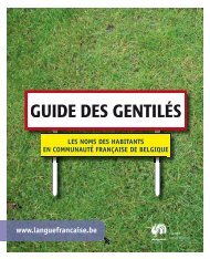 GUIDE DES GENTILÉS - Langue française