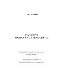 MANIFESTE POUR LA VRAIE DÉMOCRATIE - Etienne Chouard