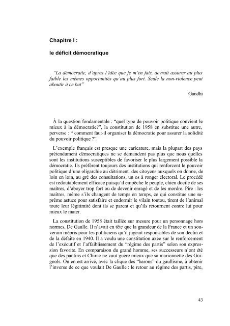 MANIFESTE POUR LA VRAIE DÉMOCRATIE - Etienne Chouard