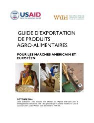 Guide à l'exportation des produits agro-alimentaires - AGOA Toolkit