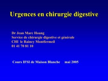 Urgences en chirurgie digestive - Infirmiers.com