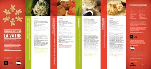 Fascicule 4 : Recette