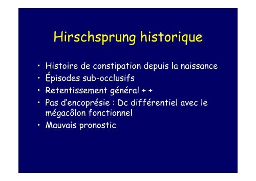 Maladie de Hirschsprung (Mégacôlon congénital)