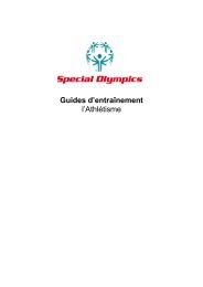 Guide d'entraînement : l'athlétisme - Special Olympics