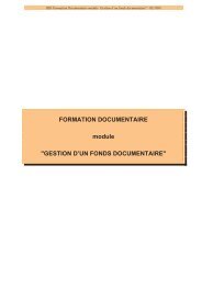 GESTION D'UN FONDS DOCUMENTAIRE - Ird