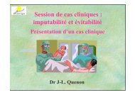 Imputabilité et évitabilité : cas clinique 2 - Congrès SF2H 2007 ...