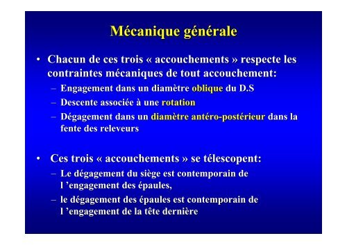 L'accouchement du siège pratique clinique