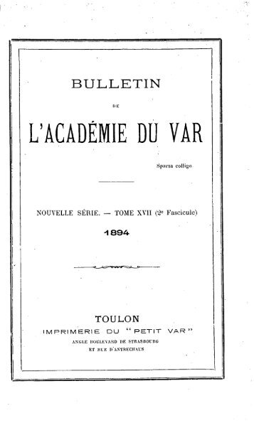 1894 - Académie du Var