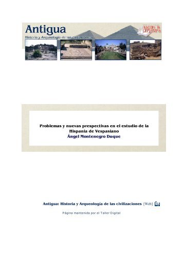 Problemas y nuevas prespectivas en el estudio de la Hispania de ...