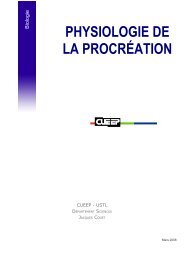 PHYSIOLOGIE DE LA PROCRÉATION - ici