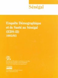 Enquête Démographique et de Santé au Sénégal (EDS-II ... - ANSD