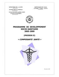 « COMPOSANTE SANTE » - Ministère de la santé