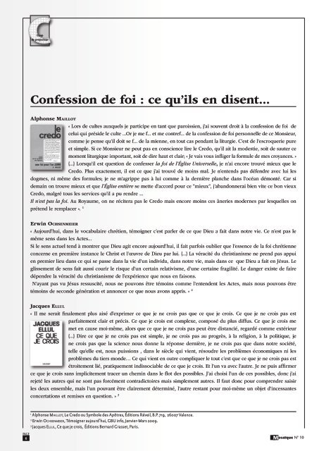 Mensuel protestant belge - EPUB