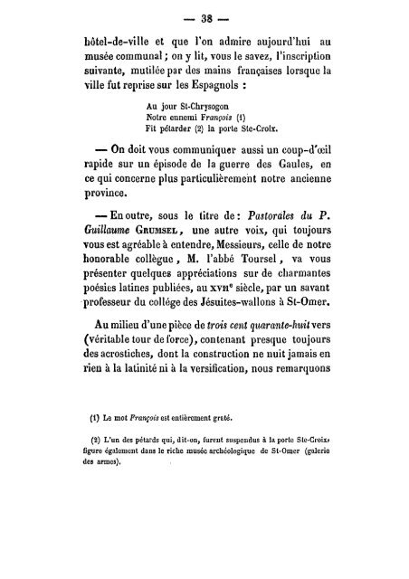 Mémoires 1858 Tome 10 - Ouvrages anciens sur Saint-Omer (Pas ...