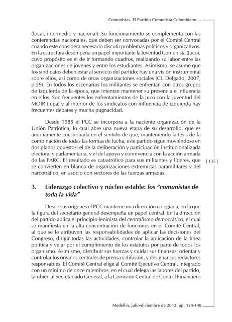 Comunistas. El Partido Comunista Colombiano en el post Frente ...