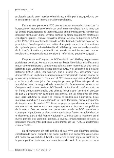 Comunistas. El Partido Comunista Colombiano en el post Frente ...