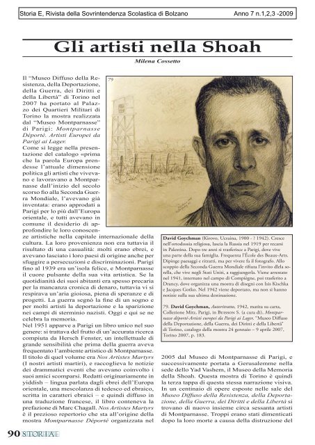 90storiae Gli artisti nella Shoah - EmScuola