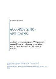 ACCORDS SINO-AFRICAINS - Infoguerre