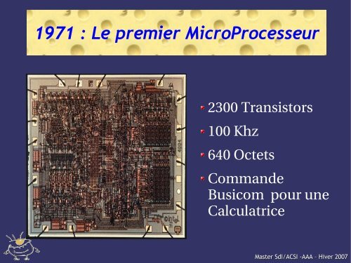 Evolution des Micro-Processeurs