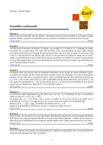 Probabilité conditionnelle - Exo7 - Emath.fr