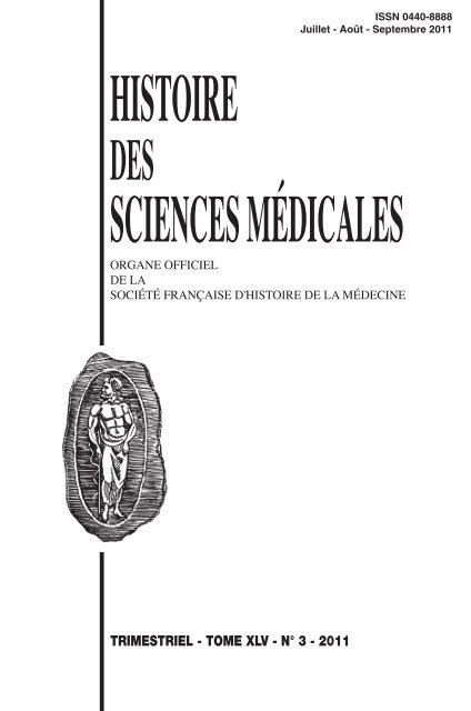 histoire sciences médicales - Bibliothèque interuniversitaire de ...