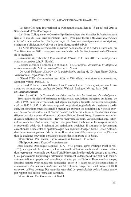 histoire sciences médicales - Bibliothèque interuniversitaire de ...