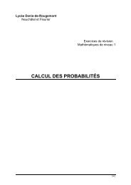 Math niveau 1, probabilités, exercices de révision - rpn