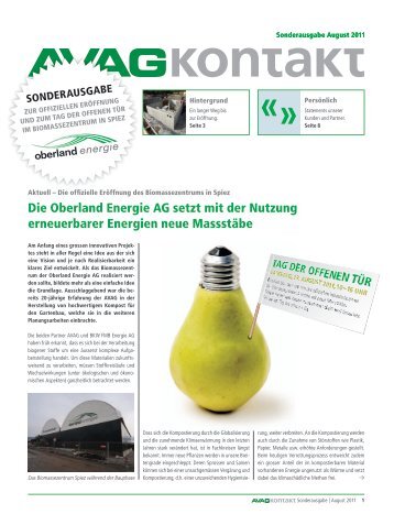 Die Oberland Energie AG setzt mit der Nutzung - Dr. Eicher + Pauli AG