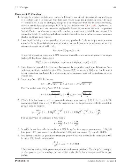 Introduction aux Probabilités - Université Rennes 2