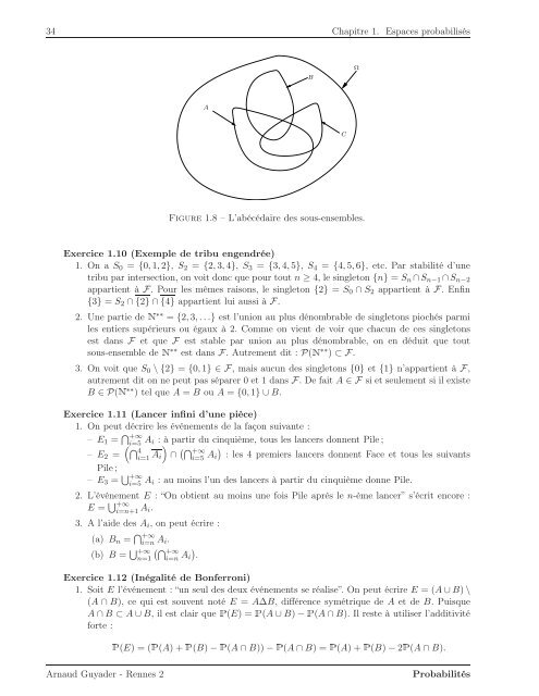 Introduction aux Probabilités - Université Rennes 2