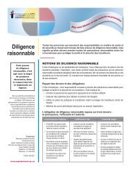 Fiche d'information - Diligence raisonnable - ASP imprimerie