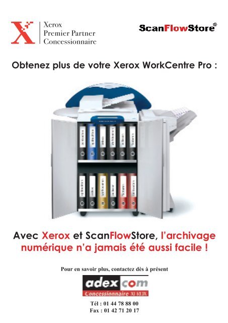 Avec Xerox et ScanFlowStore, l'archivage numérique n'a ... - Jurishop