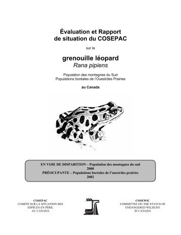 Grenouille léopard - Publications du gouvernement du Canada