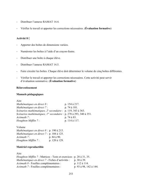 Traitement des données et probabilité - Cforp.ca