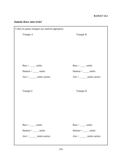 Traitement des données et probabilité - Cforp.ca