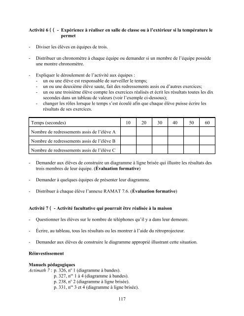 Traitement des données et probabilité - Cforp.ca