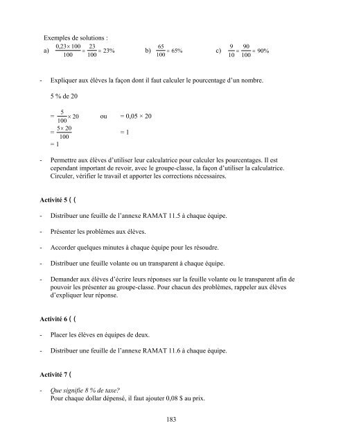 Traitement des données et probabilité - Cforp.ca