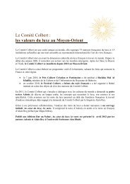 Au coeur du luxe les mots / dossier / 2012 - Comité Colbert